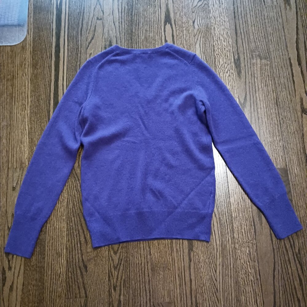 Halogen Cashmere Deep Purple Sweater XS